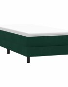 vidaXL Box Spring Легло без матрак Тъмнозелено 80x210 cm Кадифе