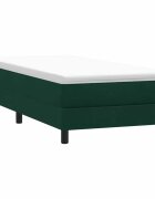vidaXL Box Spring Легло без матрак Тъмнозелено 90x210 cm Кадифе