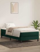 vidaXL Box Spring Легло без матрак Тъмнозелено 90x220 cm Кадифе