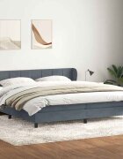 vidaXL Box Spring легло с матраци Тъмно сиво 180x210 cm кадифе