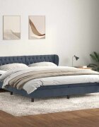 vidaXL Box Spring легло с матраци Тъмно сиво 180x210 cm кадифе