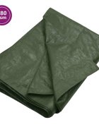 vidaXL Брезент 180 г/м² 4x6 м зелен HDPE