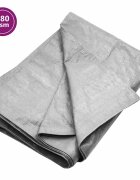 vidaXL Брезент 180 г/м² 8x12 м сив HDPE