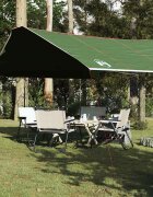 vidaXL Брезент за къмпинг зелен 420x440 см водоустойчив