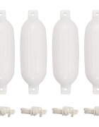vidaXL Броня за лодка 4 бр бяла Ø 16x58 см PVC