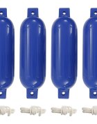 vidaXL Броня за лодка 4 бр синя Ø 14x50 см PVC