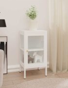 vidaXL Бюфет 38x35x70 см метал и стъкло