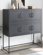 vidaXL Бюфет антрацит 1005x39x107 см стомана