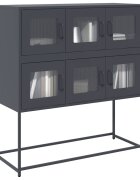vidaXL Бюфет антрацит 1005x39x107 см студеновалцувана стомана