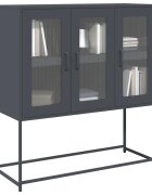 vidaXL Бюфет антрацит 1005x39x107 см студеновалцувана стомана