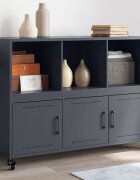 vidaXL Бюфет антрацит 1005x39x72 см стомана