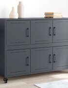 vidaXL Бюфет антрацит 1005x39x72 см стомана