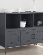 vidaXL Бюфет антрацит 1005x39x79 см стомана