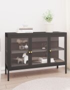 vidaXL Бюфет антрацит 105x35x70 см стомана и стъкло