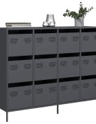 vidaXL Бюфет антрацит 135x39x1035 см студеновалцувана стомана