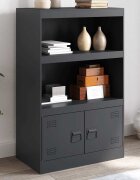 vidaXL Бюфет антрацит 67x39x107 см стомана