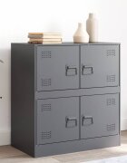vidaXL Бюфет антрацит 67x39x73 см стомана