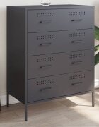vidaXL Бюфет антрацит 68x39x89 см стомана