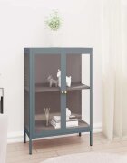 vidaXL Бюфет антрацит 75x35x105 см стомана и стъкло