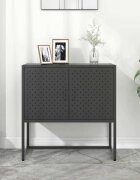 vidaXL Бюфет антрацит 75x35x75 см стомана