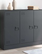 vidaXL Бюфет антрацит 99x39x73 см стомана