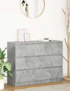 vidaXL Бюфет бетонно сив 100x35x76 см инженерно дърво