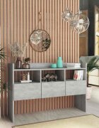 vidaXL Бюфет бетонно сив 105x30x70 см инженерно дърво