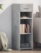 vidaXL Бюфет бетонно сив 30x425x93 см инженерно дърво