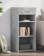 vidaXL Бюфет бетонно сив 40x425x93 см инженерно дърво