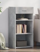 vidaXL Бюфет бетонно сив 45x425x93 см инженерно дърво