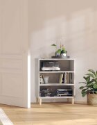 vidaXL Бюфет бетонно сив 57x35x70 см инженерно дърво