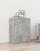 vidaXL Бюфет бетонно сив 60x30x75 см инженерно дърво