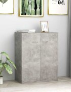 vidaXL Бюфет бетонно сив 60x30x75 см инженерно дърво