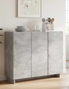 vidaXL Бюфет Бетонно сиво 85.5 x 31 x 75 см Инженерна дървесина