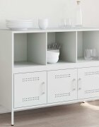 vidaXL Бюфет бял 1005x39x79 см стомана