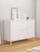 vidaXL Бюфет бял 101x35x70 см инженерно дърво