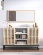vidaXL Бюфет бял 105x30x65 см инженерно дърво