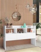 vidaXL Бюфет бял 105x30x70 см инженерно дърво