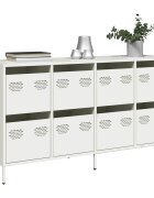 vidaXL Бюфет бял 135x39x735 см студеновалцувана стомана