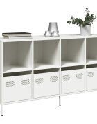 vidaXL Бюфет бял 135x39x735 см студеновалцувана стомана