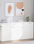 vidaXL Бюфет бял 160x36x75 см инженерно дърво