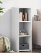 vidaXL Бюфет бял 30x41x93 см инженерно дърво