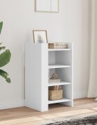 vidaXL Бюфет бял 45x35x75 см инженерно дърво