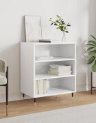 vidaXL Бюфет бял 57x35x70 см инженерно дърво