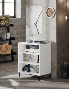 vidaXL Бюфет бял 57x35x70 см инженерно дърво