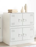 vidaXL Бюфет бял 67x39x73 см стомана
