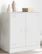 vidaXL Бюфет бял 67x39x73 см стомана