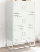vidaXL Бюфет бял 685x385x1235 см стомана