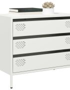 vidaXL Бюфет бял 68x39x585 см студеновалцувана стомана