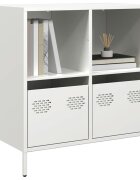 vidaXL Бюфет бял 68x39x735 см студеновалцувана стомана